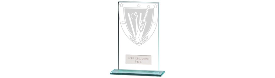 Millennium Cricket Glass Award - 6 Sizes - 80mm - 180mm Millennium Cricket Glass Award - 6 Sizes - 80mm - 180mm